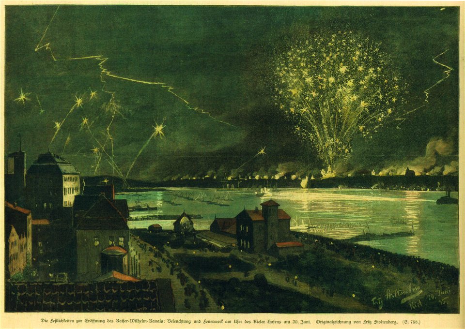 Kiel Hafen Feuerwerk 01