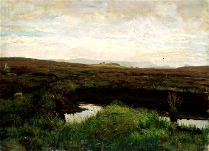 Kitty Kielland - Study of a Peat Bog on Jæren - NG.M.00974 - National Museum of Art, Architecture and Design. Free illustration for personal and commercial use.