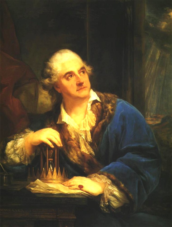 King Stanislaus Augustus Poniatowski with an Hourglass