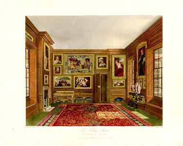 King's Closet, Kensington Palace, from Pyne's Royal Residences, 1819 - panteek pyn85-151