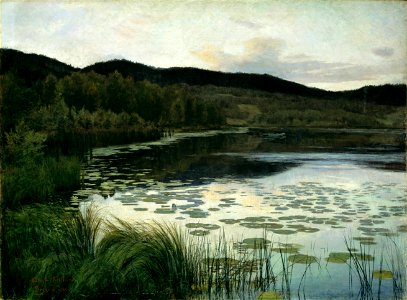 Kitty Kielland - Summer Night - Google Art Project. Free illustration for personal and commercial use.