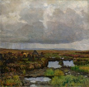 Kitty Kielland - Peat Bog on Jæren - NG.M.00976 - National Museum of Art, Architecture and Design. Free illustration for personal and commercial use.
