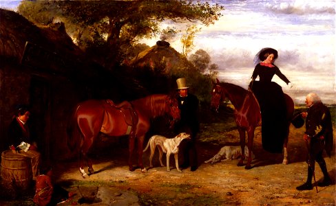 At the Blacksmith by Friedrich Wilhelm Keyl