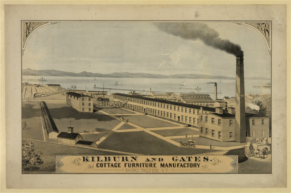Kilburn and Gates. Cottage Furniture Manufactory, Burlington, Vt. LCCN2003670120