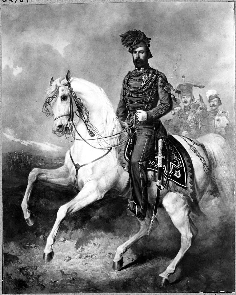 King Charles XV of Sweden on Horseback (Carl Frederik Kiörboe) - Nationalmuseum - 18215