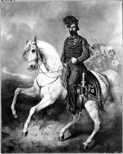 King Charles XV of Sweden on Horseback (Carl Frederik Kiörboe) - Nationalmuseum - 18215