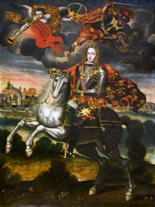 King Louis I of Spain on Horseback, early 18th century. Peruvian, Philadelphia Museum of Art