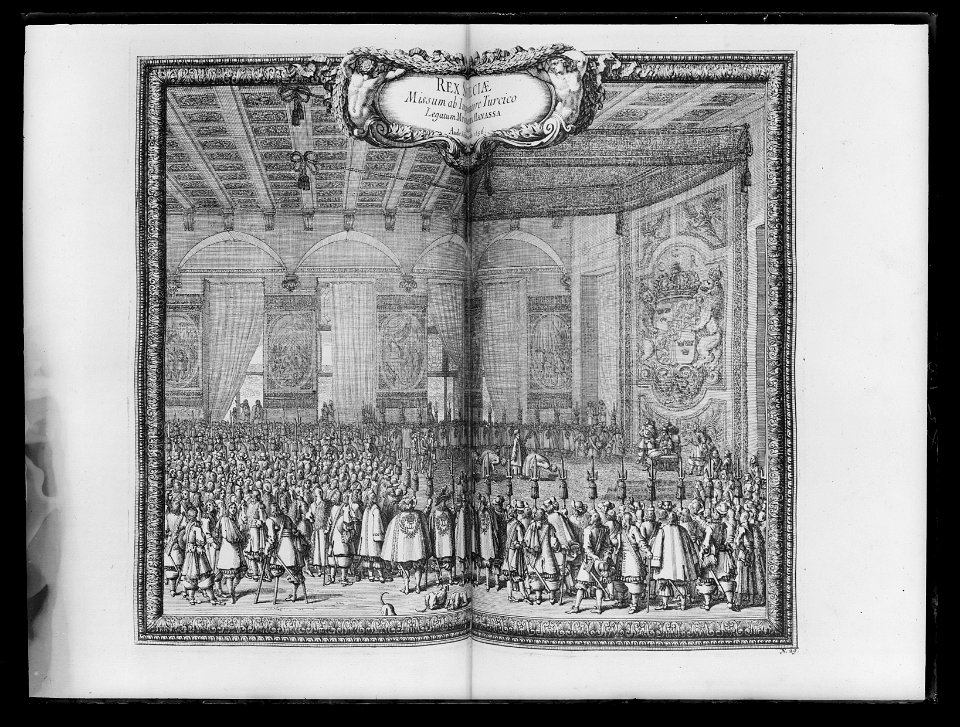 King of Sweden sent by the emperor with Turkish ambassador Hanassa, 1656.- Livrustkammaren - 8782