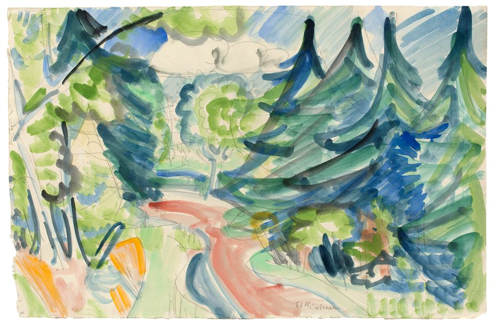 Ernst Ludwig Kirchner Waldstraße im Taunus 1916