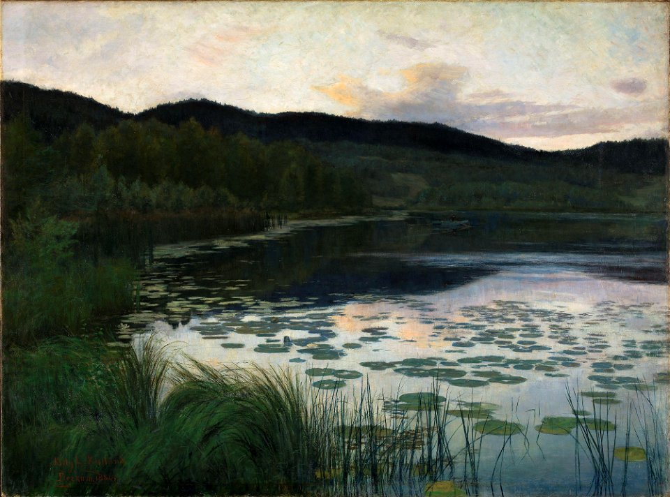 Kitty Kielland - Summer Night - NG.M.00357 - National Museum of Art, Architecture and Design. Free illustration for personal and commercial use.