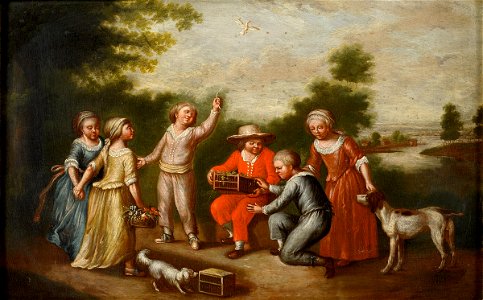 Kinder beim Spiel in der Natur 18c 2