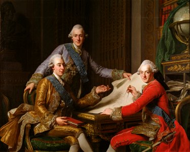 King Gustav III of Sweden and his Brothers (Alexander Roslin) - Nationalmuseum - 18013