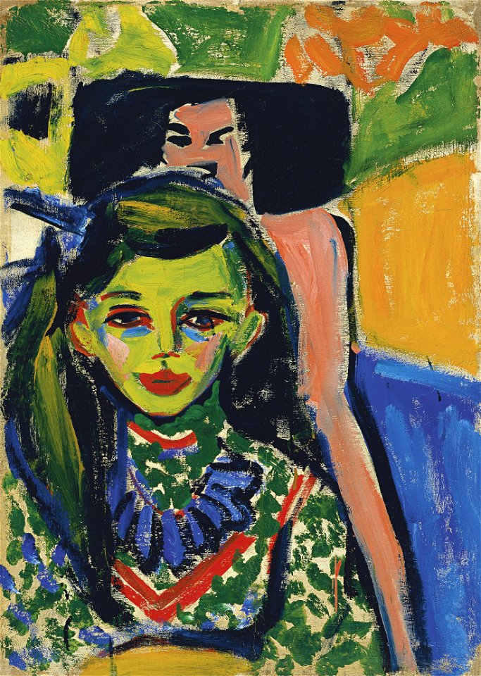 Ernst Ludwig Kirchner - Fränzi vor geschnitztem Stuhl - Google Art Project