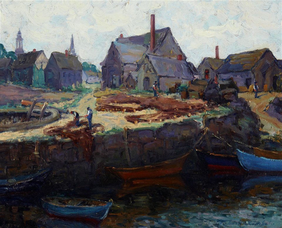 Mending Nets by Richard Marion Kimbel