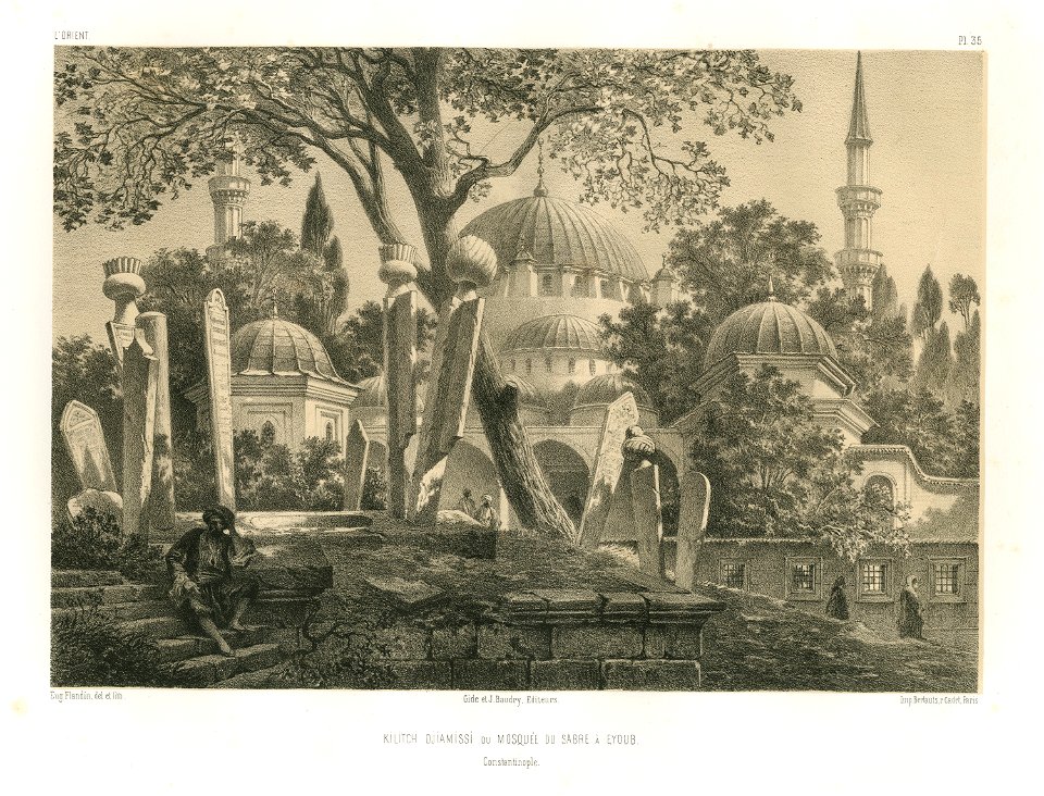 Kilitch Djamissi ou Mosqué du Sabre à Eyoub (Constantinople) - Flandin Eugène - 1853