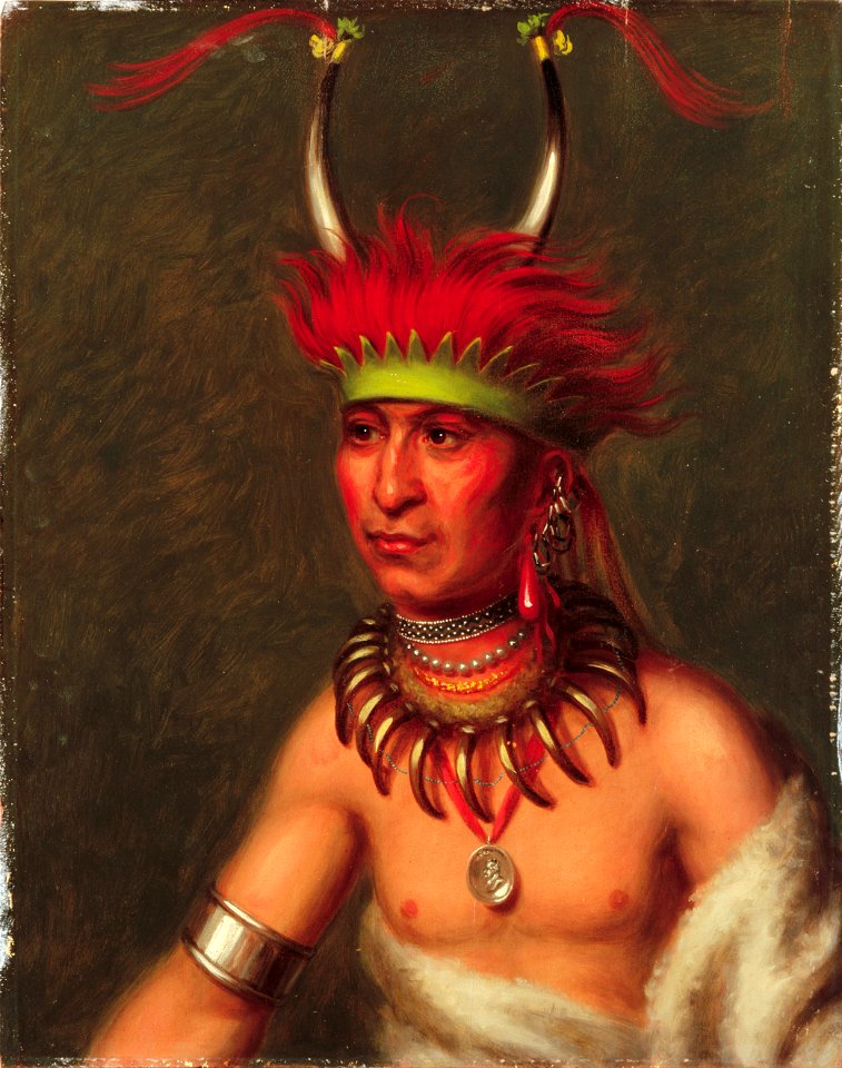 Charles Bird King - Monchousia (White Plume), Kansa - Google Art Project