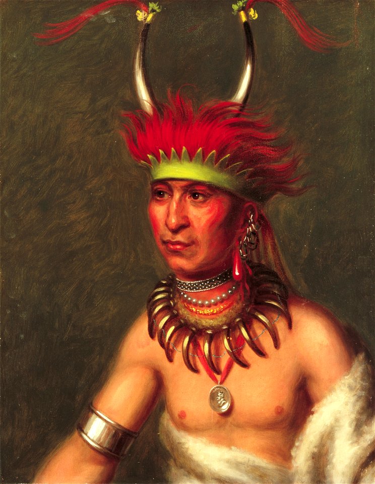 Shaumonekusse - Prairie Wolf - by Charles Bird King, c1822
