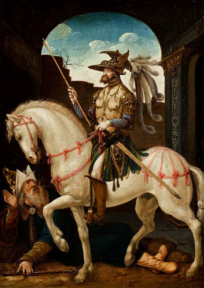 King Sapor of Persia humiliating Emperor Valerian
