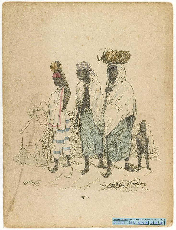 KITLV - 36C334 - Bray, Th. - Petit - Plantation negresses - Colour lithography - 1850