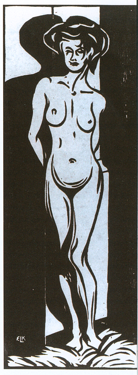 Kirchner - Nackte junge Frau vor dem Ofen - 1905