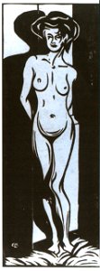 Kirchner - Nackte junge Frau vor dem Ofen - 1905