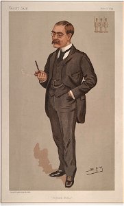 Joseph Rudyard Kipling, Vanity Fair, 1894-06-07. Free illustration for personal and commercial use.