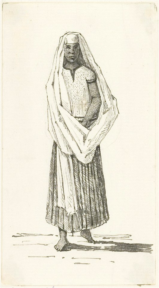 KITLV - 36B280 - Borret, Arnoldus - Hindu woman - Pen and ink - Circa 1880