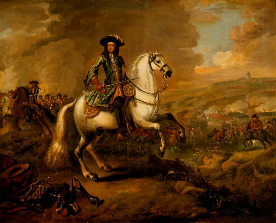 King William III at the battle of the Boyne, 1690