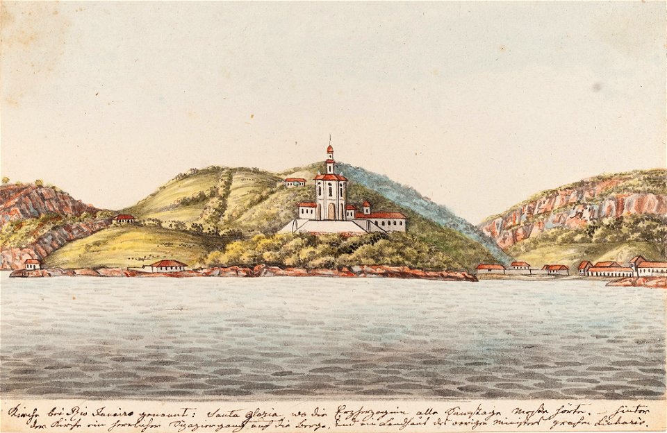 Kirch bei Rio Janeiro gernnant - Santa Gloria wo die...., da Coleção Brasiliana Iconográfica