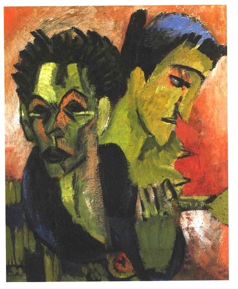 Kirchner - Selbstbildnis Doppelbild