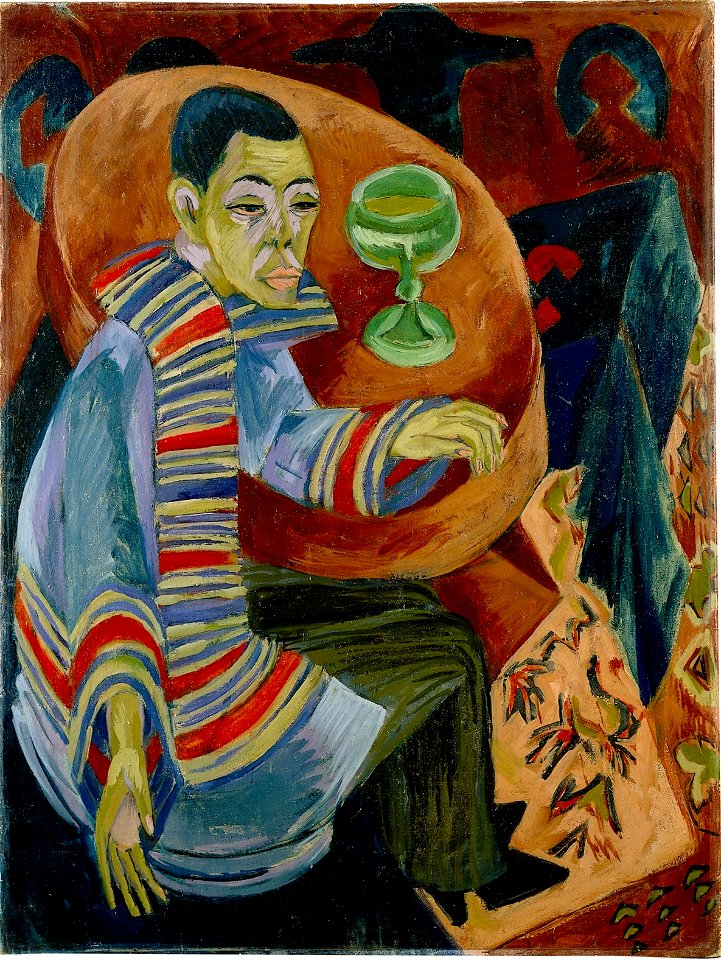 Ernst Ludwig Kirchner - Der Trinker (Selbstbildnis)