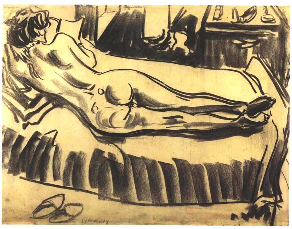 Kirchner - Liegender Akt auf Sofa