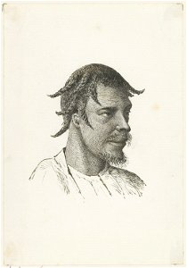 KITLV - 36B284 - Borret, Arnoldus - Man with braided hair - Pen and ink - Circa 1880