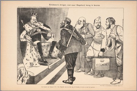 Kitchener's dreigen met naar Engeland terug te keeren, objectnr A 16486