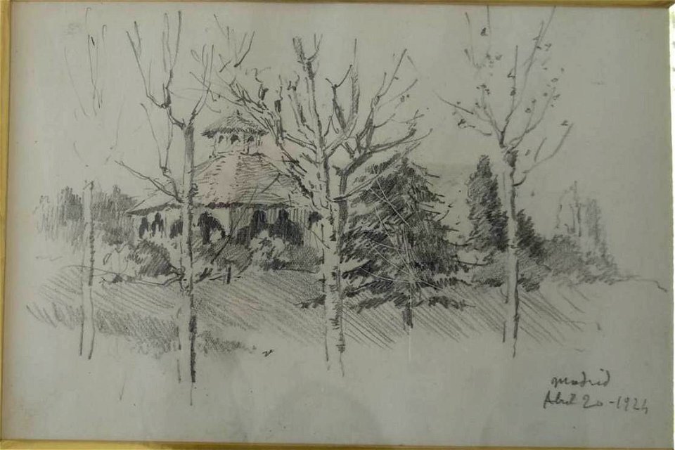 Kiosko Parque del Oeste, 20.4.1924, by Mariano Pedrero