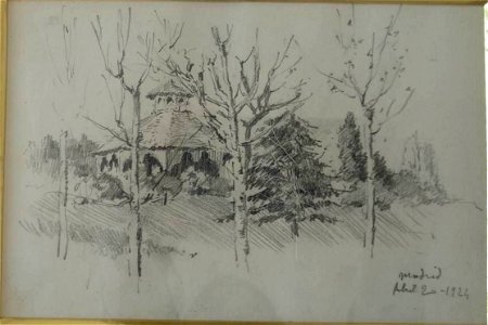 Kiosko Parque del Oeste, 20.4.1924, by Mariano Pedrero