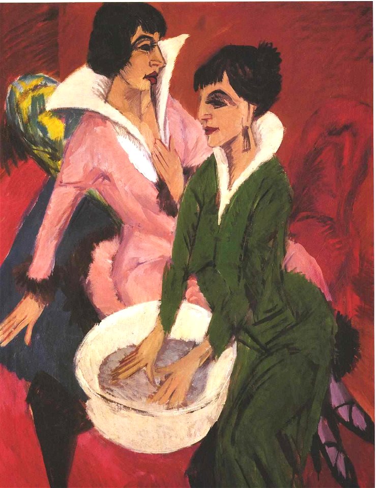 Kirchner - Zwei Frauen mit Waschbecken