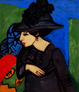 Ernst Ludwig Kirchner - Dodo mit Federhut (1911)