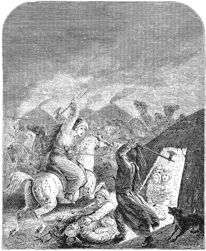 KIRGHESE RAID ON A HOSTILE TRIBE