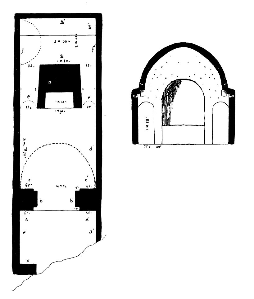 Kizil, Maya Cave (Cave 224), plan