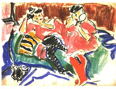 Kirchner - Zwei Frauen auf einem Sofa