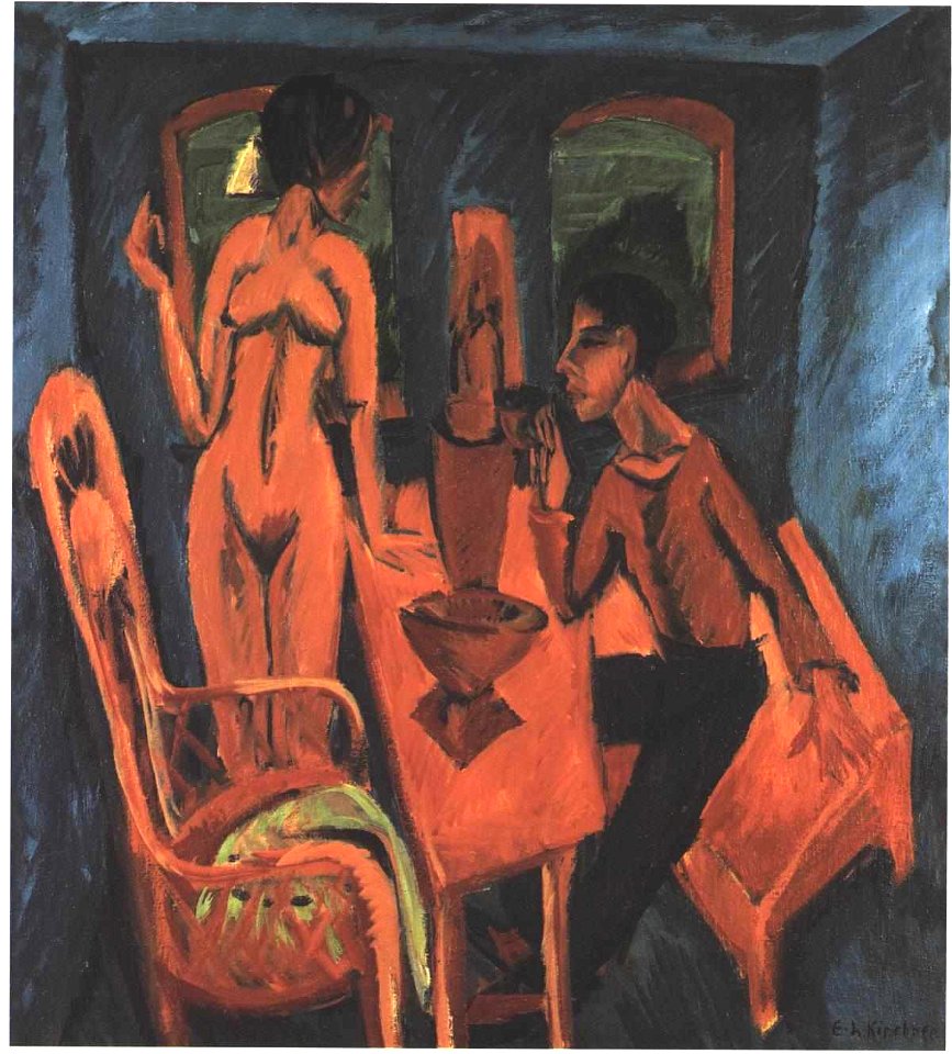 Kirchner - Turmzimmer - Selbstbildnis mit Erna
