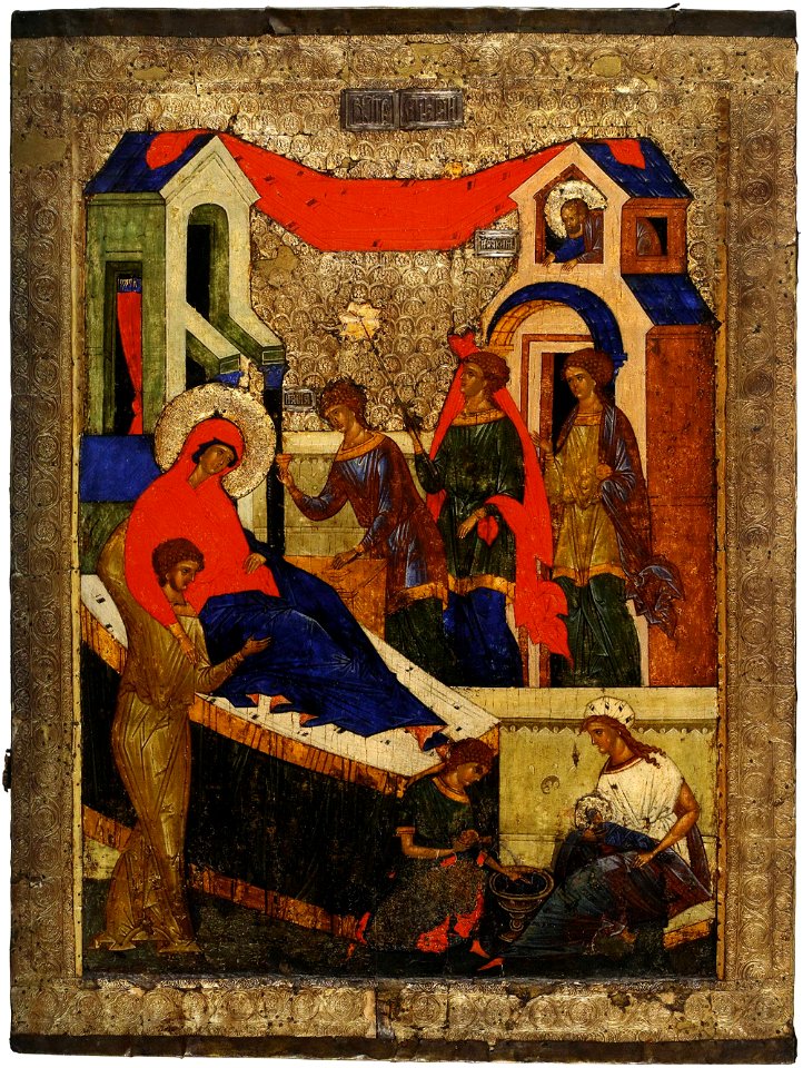 Kirillo-Belozersky iconostasis 01 - Birth of Mary