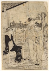 Kitagawa Utamaro Women Smoking and Talking Thielska 605d