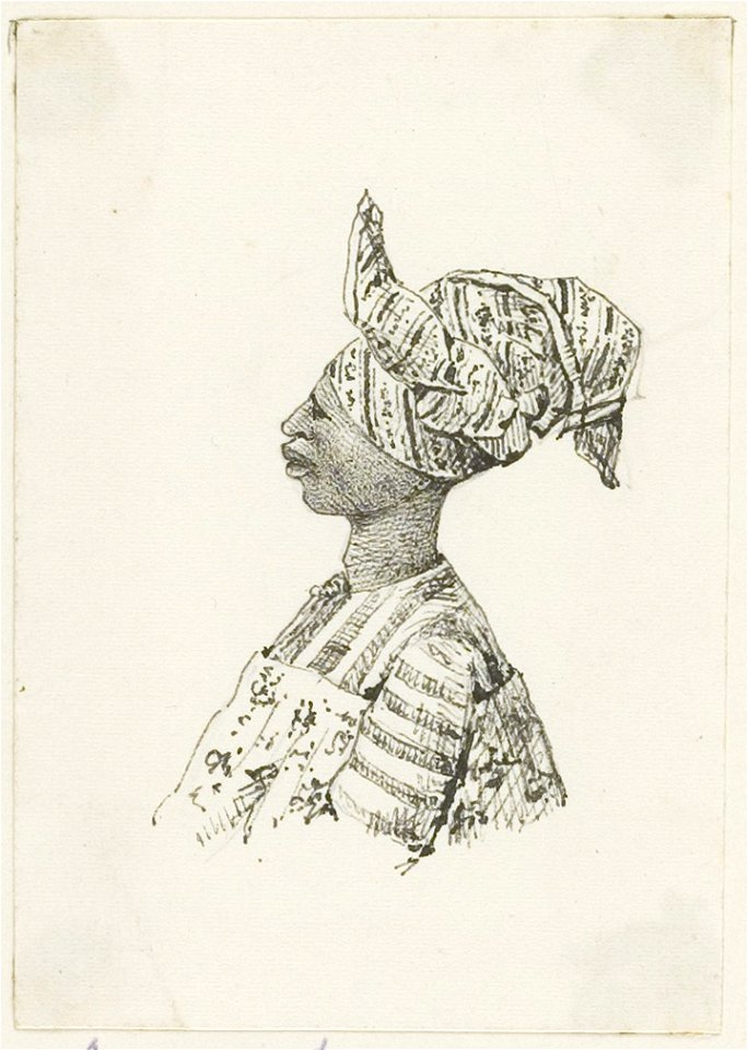 KITLV - 36B270 - Borret, Arnoldus - Kotomisi seen from the side - Pen and ink - Circa 1880