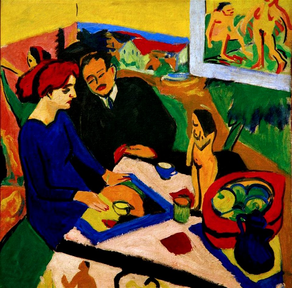 Kirchner-Doris und Heckel am Tisch