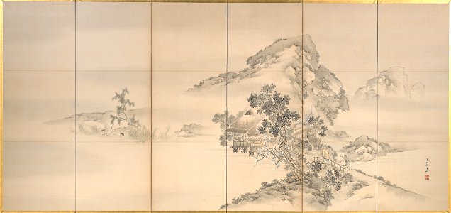 Kishi Gantai - Enjoying the Waterside - 2000.77 - Indianapolis Museum of Art