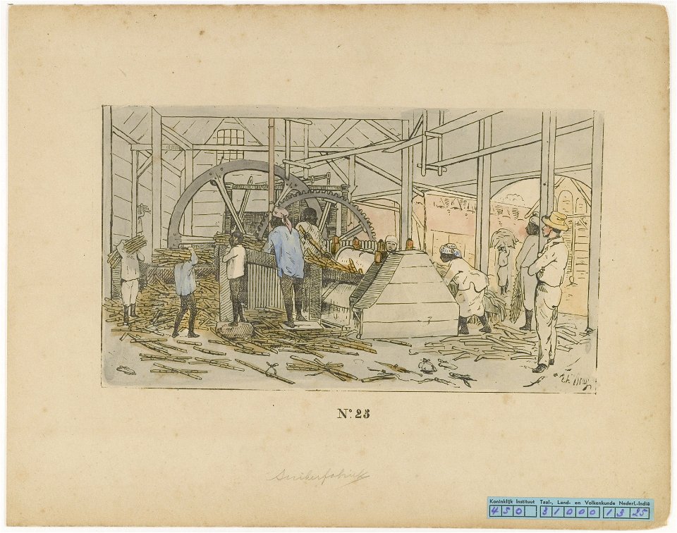 KITLV - 36C353 - Bray, Th. - Petit - Sugarcane mill - Colour lithography - 1850