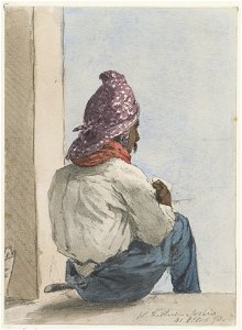 KITLV - 36A218 - Borret, Arnoldus - Guard - Water colour - 1878-10-21