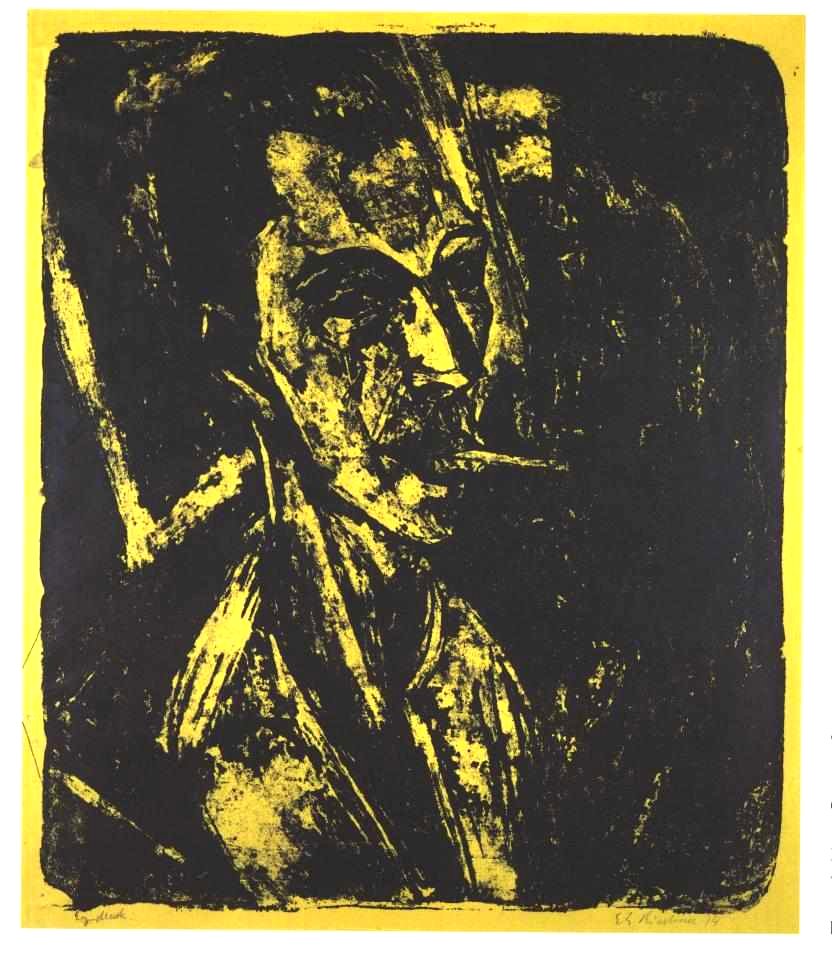 Kirchner - Selbstbildnis mit Zigarette